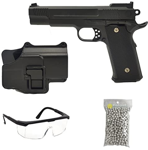 Saigo Defense Pack Airsoft Pistolet Modèle W.945+ à Ressort/Matière: Métal/Puissance 0.5 Joule/Livré avec Accessoires