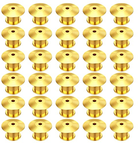 Verriegelungsstifte aus Metall, Broschen, Schlösser für Schmuck, Broschen, Abzeichen, Handwerk, DIY, 30 Stück, Gold