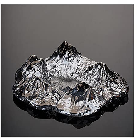 Cendrier Iceberg Shape Cendrier Création Cendres Cendres Ménage Grande capacité Verre Avancé Cendrier Verre Home Décoration Cadeau for petit ami cendrier pour cigarettes (Color : B)