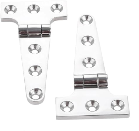 2 Stück 316 Edelstahl T-förmige Scharniere for Boote, Yachten, Wohnwagen, Schrank, Schuppen, Garage, Zuhause, Tür, Tor, Boote, Deck-Hardware