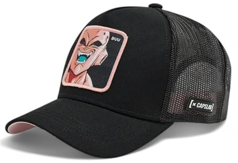 Capslab Casquette Dragon Ball pour homme, casquette de camionneur avec broderie Goku, Vegeta et plus encore. Obtenez un look moderne et montrez votre passion pour Dragon Ball.Confort et style.BUU