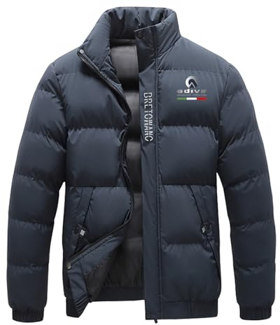 DGACVBMO Chaqueta Ligera Hombre Adi-v.a, Acolchada Parka Deportiva, para la protección contra el frío en otoño e invierno, coat(Dark Blue,2XL)