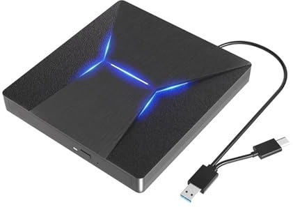 Unità Blu-ray Esterna USB 3.0 Tipo-C Lettore 3D Masterizzatore CD DVD Registratore Compatto Piccolo