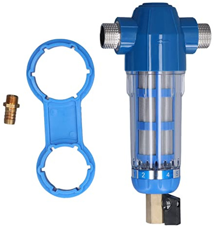 OPSDKVKS Filtro controlavaggio con Filettatura Esterna G3/4, Filtro per l'acqua del Tubo dei sedimenti, Rete in Acciaio Inossidabile ad Alta densità, Design Rimovibile con Guarnizione in