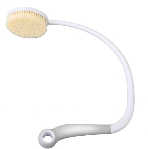Brosse de Bain à Dos Incurvé, Brosse de Douche Pliable à Long Manche, Épurateur de Dos en Forme de U avec Design Doux, Idéale pour Personnes Âgées, Femmes Enceintes
