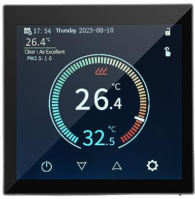 Fyearfly HYT001 WLAN-termostat app TFT-pekskärm veckoprogram 16A 90–240 V