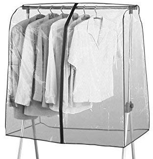 Mabi® 310 − Transparente Universal Abdeckhaube mit Reißverschluss − max. L97 x H118 x B53 cm für Kleiderwagen Konfektionsständer Garderobenständer Rollständer & Marktständer