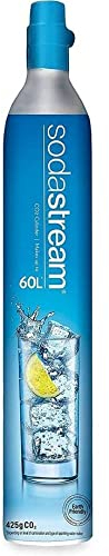 SodaStream 60-Liter-Ersatzgasflasche für Sprudelwasserbereiter, CO2-Flasche für die Zubereitung von kohlensäurehaltigem Wasser zu Hause, (Schraubverschluss, blaues Gas)