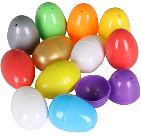 TRIXES Packung mit 12 bunten Ostereiern (leer) zum Selbstbefüllen, als er Überraschung