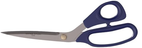 Klein Tools 7310 Heavy-Duty Bent Trimmer Scissors, Made in USA, 11-Inch Large Stainless Steel Ambidextrous Snips with Long Blades and Bent Handles for Professional and Household Use