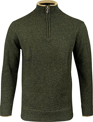 JACK PYKE Ashcombe - Strickpullover mit Reißverschluss - 100% Lammwolle