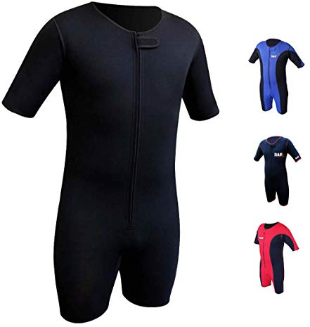 RAD Sweat Suit Neoprene Weight Loss Sauna Suit Workout Fitness Slimming Shorts Gym Training (Jet Black, Medium)