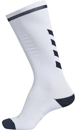 hummel Mixte Chaussettes D'intérieur Elite High Chaussettes, blanc/noir, 35-38 EU
