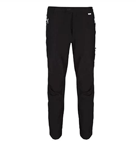 Regatta Mens Highton Water Repellent Active Hiking Trousers in ISOFLEX Stretchable Fabric and Multiple Pockets, Perfect for Outdoors Hiking & Climbing Black