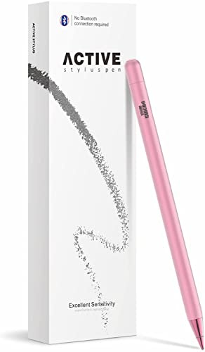 KSW KINGDO iPad Pen, Stylus for iPad/iPhone, Capacitive Rechargeable Pen with 1.4 mm Extremely Fine Tip for iPad Pro, iPhone 12, XS Max, 11(Rosa)