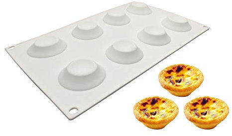 Tartelettes aux oeufs Moules en silicone 3D Bakeware DIY Mold, 8 trous