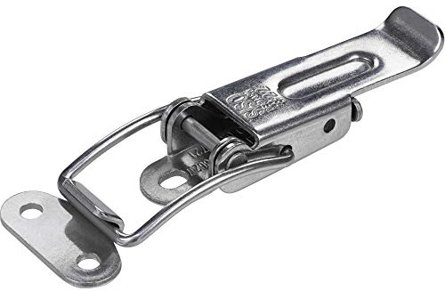 Gedotec Kisten-Spannverschluss Edelstahl Hebel-Verschluss abschließbar mit Gegenstück - Table Catch | Kisten-Schloss zum Schrauben | Edelstahl rostfrei | 2 Stück - Spann-Schloss für Tische & Truhen