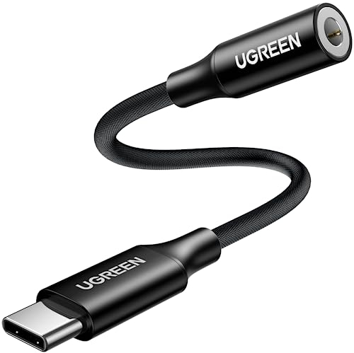 UGREEN USB C to 3.5mm Jack DAC Hi-Fi Stereo Audio Type C Aux Headphone Adapter Compatible with iPhone 17 Pro Max/16/15 Galaxy S25 Ultra S24 S23 A55 A56 2025 iPad Air/Pro/Mini Pixel 10/9 (Black)