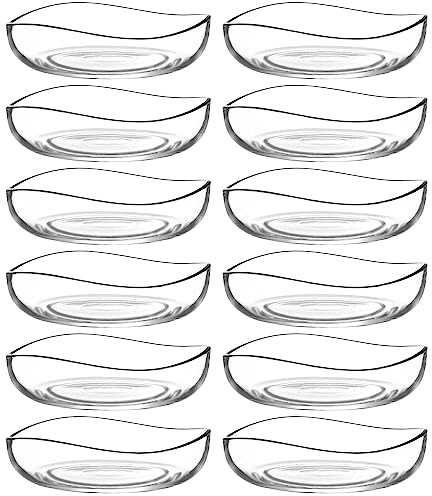 CLEARFEE Glasschalen-Set 6-12tlg. aus hochwertigem Glas 215 ml oder 310 ml Schalen Dessertschale Vorspeise Bowl Glasschüssel (12Stk. 195ml)