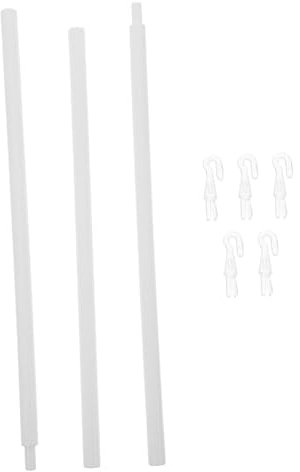 VOSAREA White Pp Blind Wand with Hook for Venetian Blinds with Control Function Curtain Stick Accessory