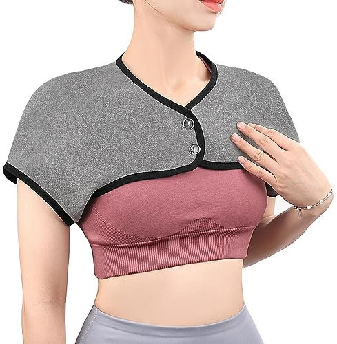 Schulterbandage Warm Schulterwärmer Samt Schulterpolster Damen Herren Schulterstütze Elastisch Schulterschutz Schultergelenk Unterstützung Schulter Bandage für Gelenkschmerzen Sportverletzungen