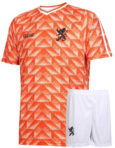 EK 88 Fotbollströja - Nederländska landslaget - Orange - Barn och Vuxna - Pojkar - Fotbollsutrustning - Fotbollspresenter - Sport-T-shirt - Sportkläder - Storlek 140