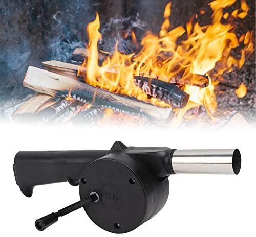 Gavigain Outdoor Cooking BBQ Fan Air Blower,Portable Handkurbel Gebläse Barbecue Feuer Blasebalg für Picknick Camping Herd Zubehör Feuerstelle Lagerfeuer