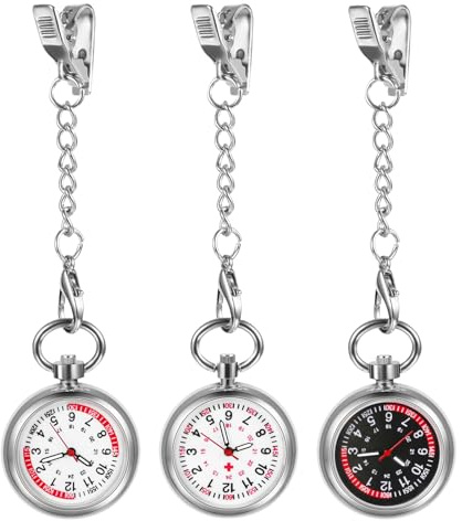 Avaner Pulsuhr Krankenschwesteruhr mit Clip: Schwesternuhr Nurse Watch Taschenuhr FOB Uhr Pflegeruhr Anloge Quarzuhr für Arzt Doktor Krankenschwester Medical