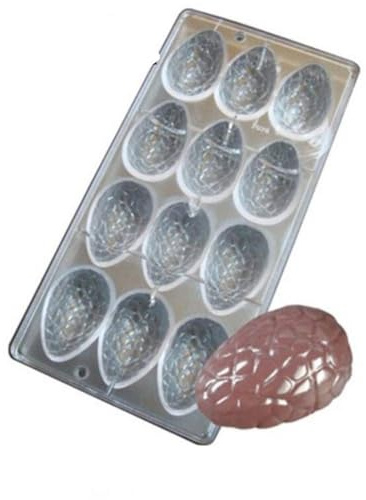 Easter Egg Mould 3D Chocolate Clear Polycarbonate Molds,Handmade DIY Chocolate Candy Making Bakeware Mould (C)