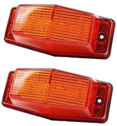 2 Feux de Pénétration LED 12V-24V Orange Ambre Feu à éclats Flash Clignotant Stroboscopique Éclairage d'Urgence Lumière de Secours Calandre pour Camion Poids Lourds Utilitaire Véhicule Industriel