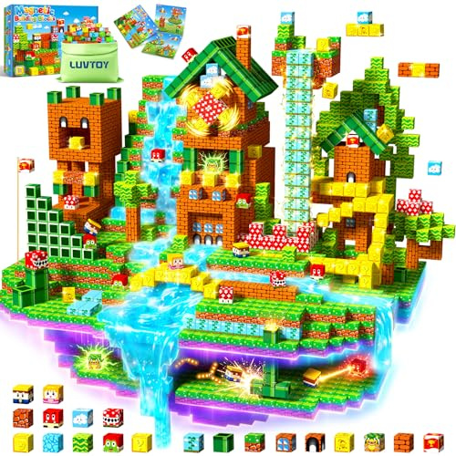LUVTOY Costruzioni Magnetiche per Bambini - Blocchi Magnetici - Magneti Bambini - Giochi per Bambini Giochi Montessori 3 4 5 6 7 8 Anni - Pasqua Regalo di Pasqua e Compleanno per Ragazzi e Ragazze