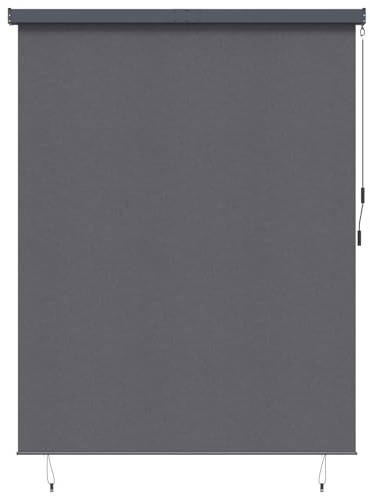 vidaXL Estor enrollable Gris antracita 200 x 250 cm Tela y Aluminio