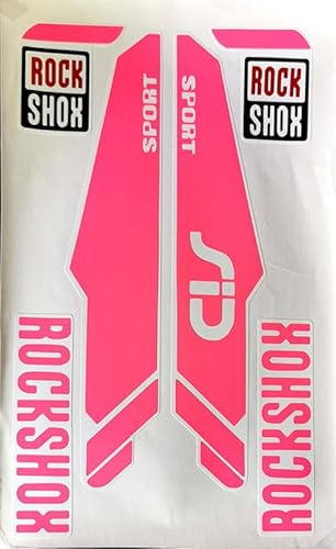 Fahrradaufkleber, Fahrrad Sticker 2 stücke Reflektierende Mountainbike-Rahmen-Aufkleber-Fahrrad-Gabel-Aufkleber(Pink)