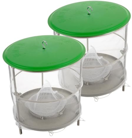 EPIGEIST 2 pièces Piège à Mouches Stable avec Filet Suspendu et Protection Anti-Pluie pour Jardin Marché et Espaces Publics