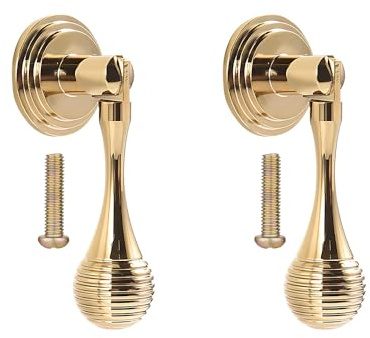 ONEBO 2 Pcs Brass Pull Handle,Round Furniture Door Knobs,Retro Door Handle,for Kitchen,Cabinet,Drawer,Cupboard Door,Bedroom,Bathroom(with Screws)