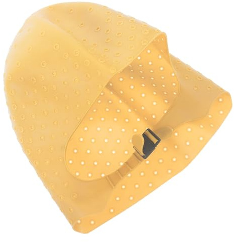 EPIGEIST Cuffia per Colpi di Sole in Silicone Riutilizzabile con Fori per Tintura Chioma, Cappello Balayage Dorato per Uso Professionale e Domestico, Tappo Isolante per Applicazione Precisa