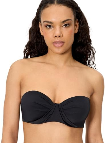 Ysabel Mora - Haut de Bikini Bandeau avec Armatures et Rembourrage, Bretelles Amovibles à Nouer Autour du Cou ou Option sans Bretelles. Collection Beach