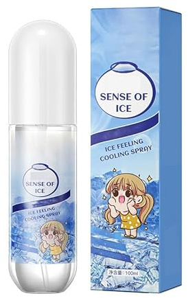 Spray Rinfrescante,100ml Cool Care Spray Spray Idratante Ghiaccio,Rinfrescante per Tutto il Corpo,per Escursioni Campeggio Spiaggia Piscina Sport Caldo Picnic Festival Stadio Tragitto Commute Viaggio