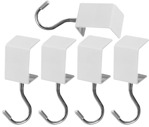 Lurrose 5 st kraftiga handväskskrokar för bord och skrivbord, borrfria och höghållfasta järngalgar, multifunktionell väskhållare för handväska, ryggsäck, hörlurar, paraplyer
