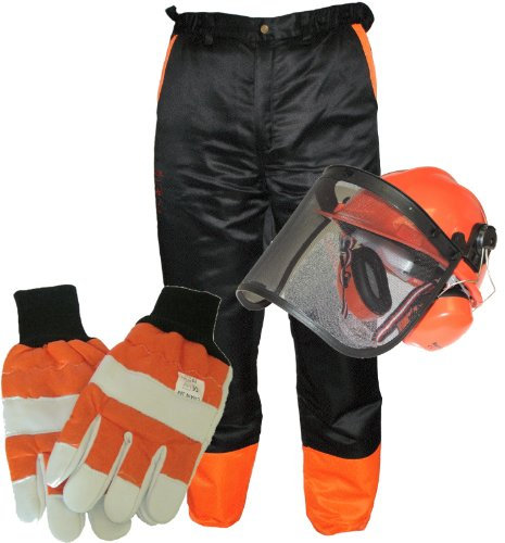 Chainsaw Safety Kit Small Trousers, Medium Gloves and Helmet