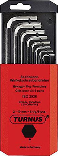 6-kant Winkelschraubendreher-Satz DIN 911, 5/64-3/8, TURNUS