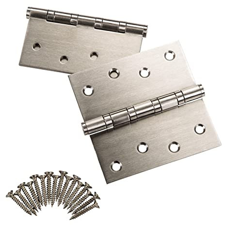 SOTECH 8 pezzi Cerniera per porta in acciaio inox cerniera a vite in acciaio inox SS201 cuscinetto a sfera/portata 50 kg/spessore 2,0 mm / 100 x 100 mm