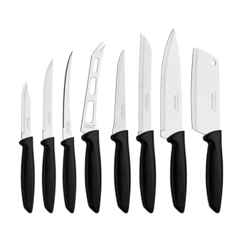 Tramontina - Couteaux de cuisine Plenus 8pcs. Inox et plastique.