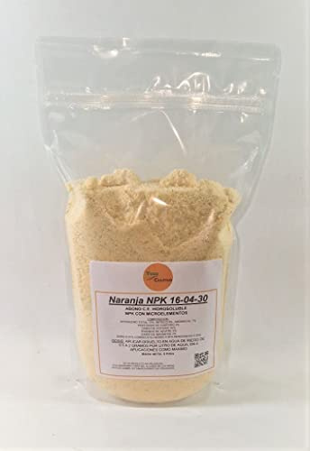 TODOCULTIVO Naranja abono para riego NPK 16-04-30. 5 KG. Abono CRISTALINO MICRONUTRIENTES HIDROSOLUBLE para RIEGO. Especial MADURACION Y ENGORDE del Fruto