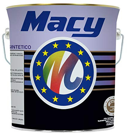 Macy Vernis synthétique intérieur et extérieur Finition satinée 4 litres Noir