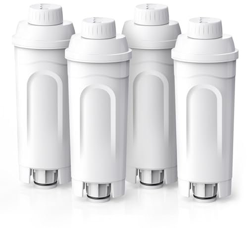 GLACIER FRESH（4 Stück）Wasserfilter für DeLonghi®Kaffeevollautomat,DLSC002 filter Kompatibel mit Magnifica S Evo, PrimaDonna, Eletta Explorer, Dinamica, ECAM, ETAM, ESAM,TÜV SÜD Zertifiziert