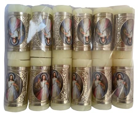 Easter Lent Paschal Candle 3.5x1.5 Divine Mercy Set of 12 Pcs