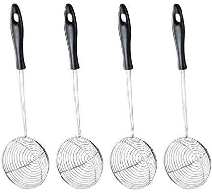 Cabilock 4stücke Edelstahl Küchensieb Hochwertiger Hot-pot Sieb Löffel Lebensmittelechtes Material Zum Abseihen Von Öl Und Brühe Für Restaurant Und Zuhause