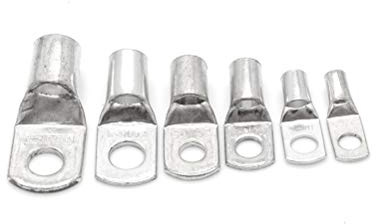 FJY-CONNCT, 20pc/lot SC6-5/6 M4/M5/M6/M8 4mm2 6mm2 10/16/25mm2 35/50mm2 4mm 5mm 6mm 8mm Bolt Hole Tinned Copper Cable lugs Battery Terminals (Color : M5 6mm2)