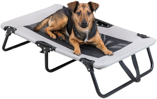 Trixie Hundeliege Strong, weich & waschbar – 79 x 19 x 50 cm, beige/schwarz | Gemütliches, weiches Liegekissen – für Hunde, rutschfester Boden, waschbar und pflegeleicht, angenehm weicher Schlafkomfort